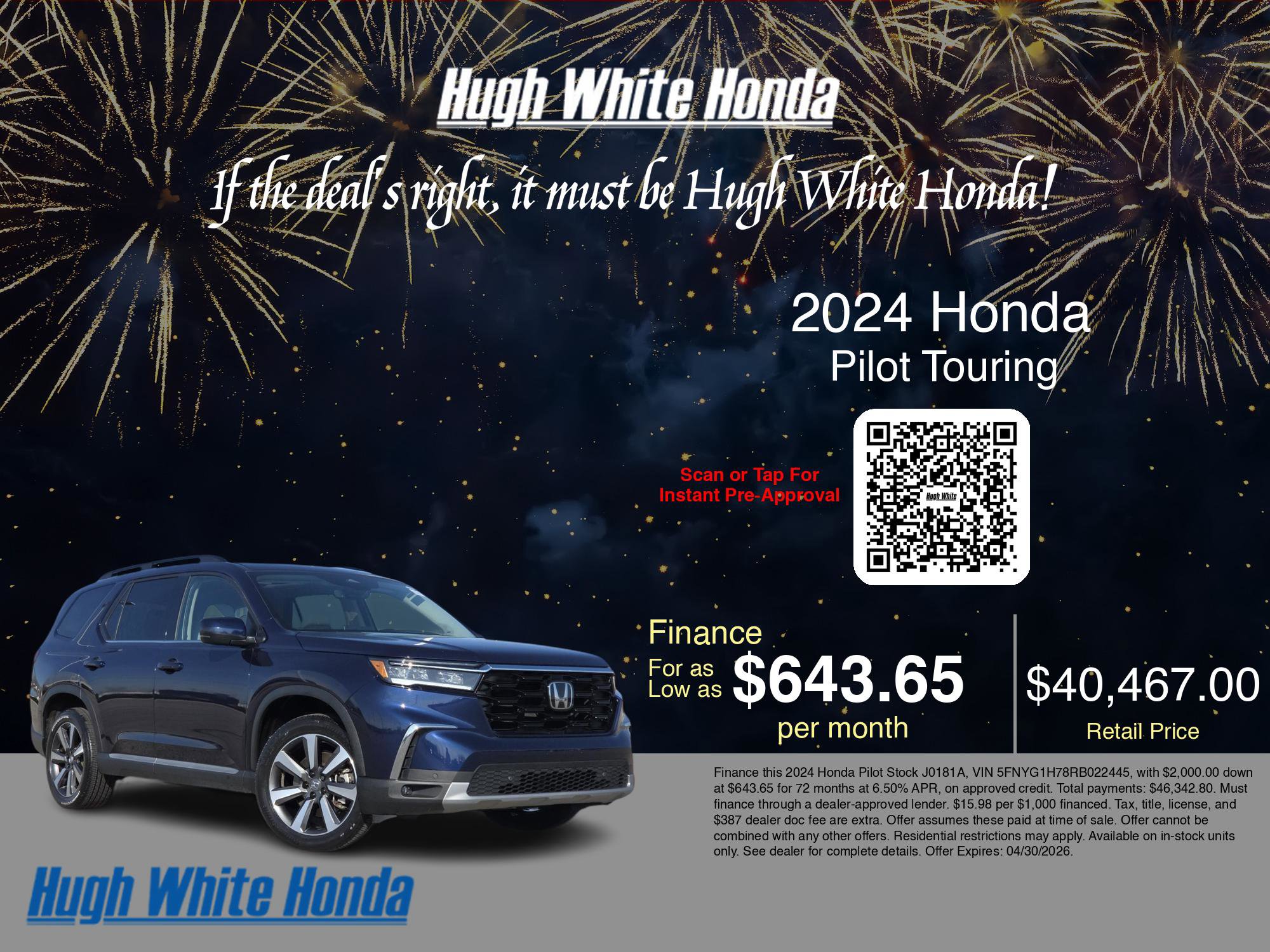 2024 Honda Pilot Touring