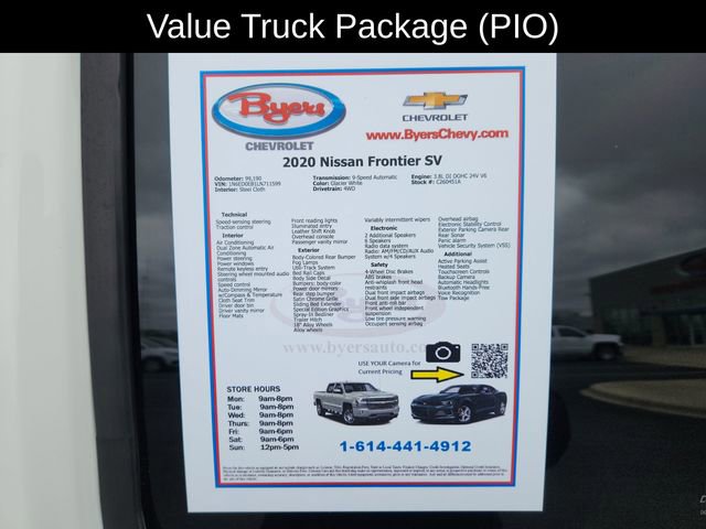 2020 Nissan Frontier SV