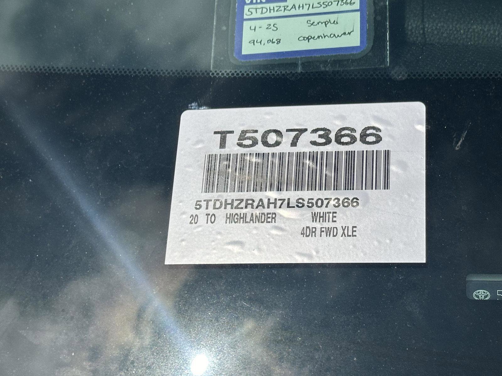 2020 Toyota Highlander XLE