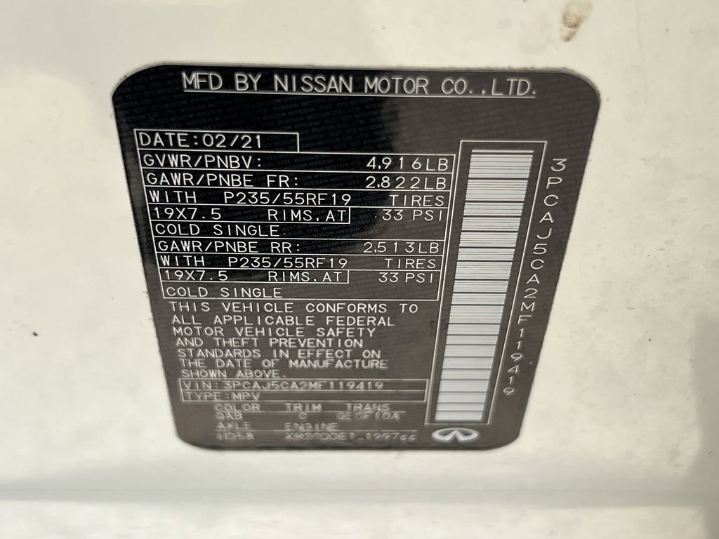 2021 INFINITI Qx50 Essential