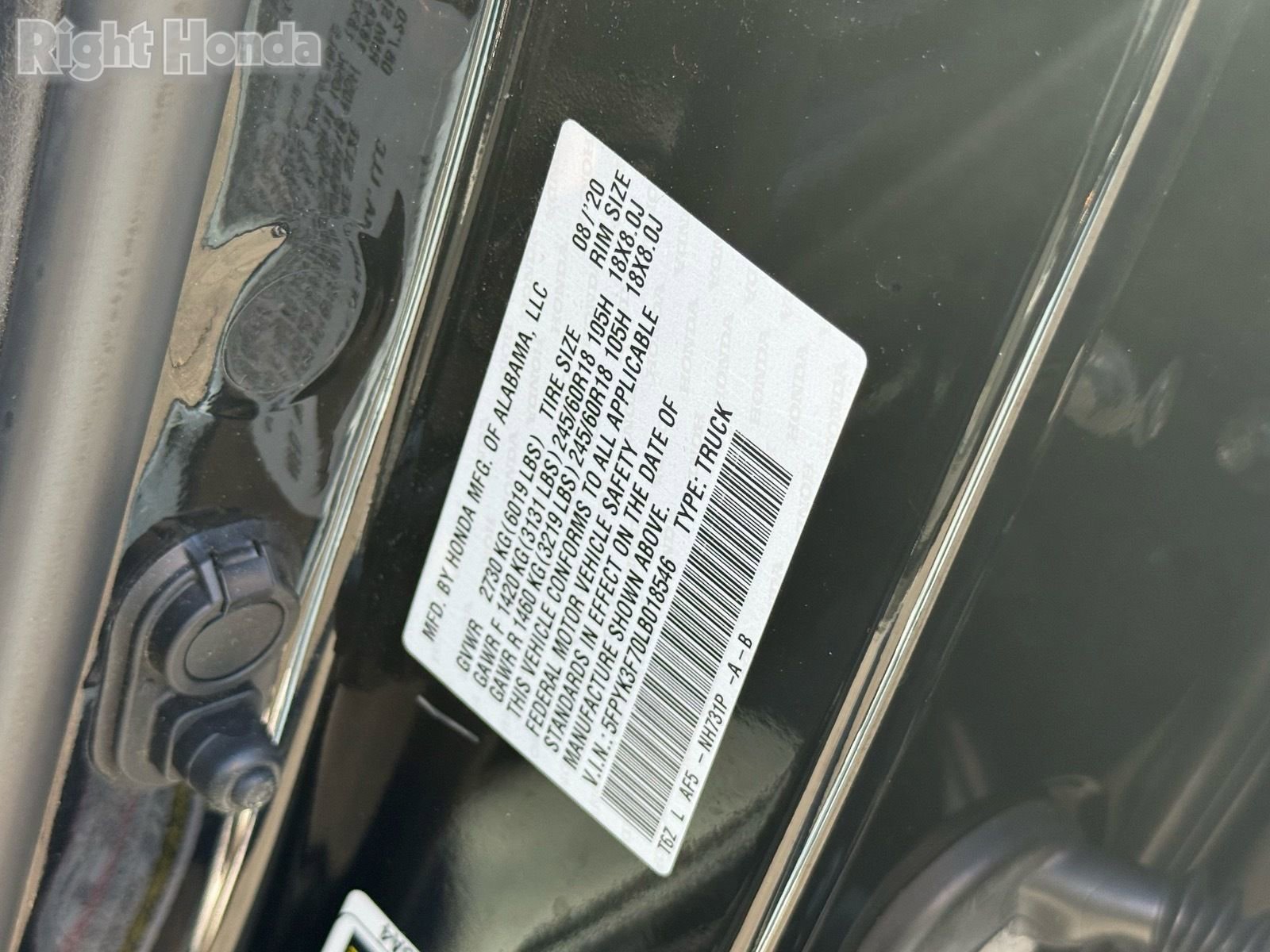 2020 Honda Ridgeline RTL-E