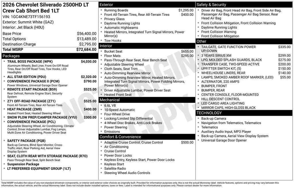 2026 Chevrolet Silverado 2500 LT