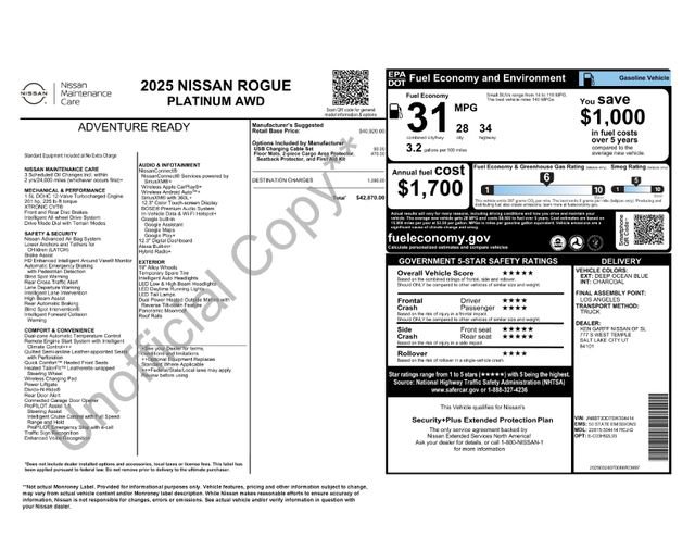2025 Nissan Rogue Platinum