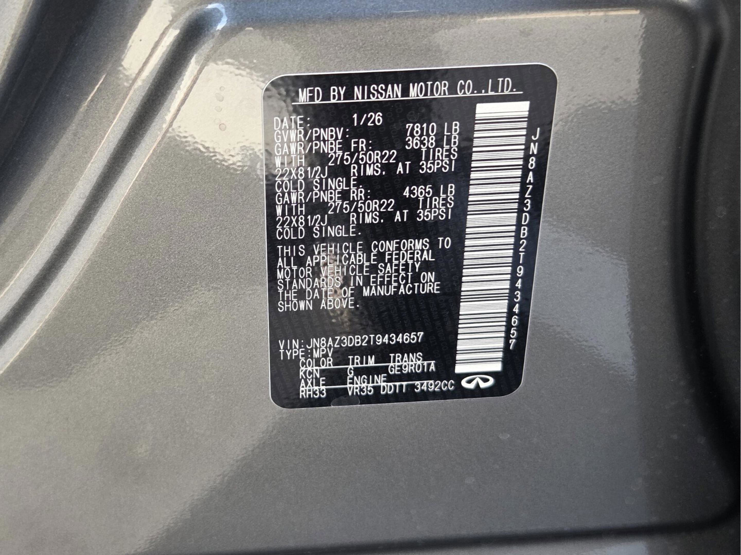 2026 INFINITI Qx80 4WD