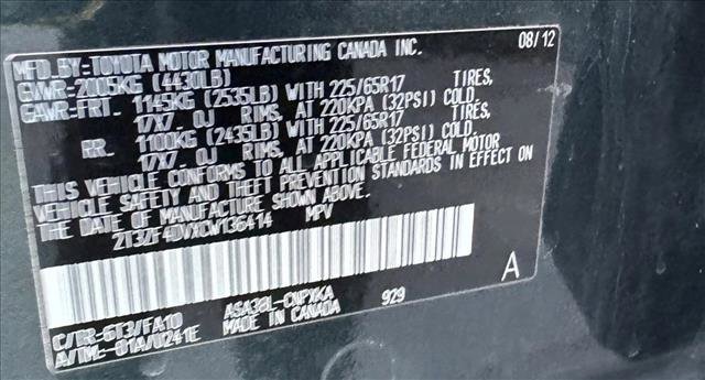 2012 Toyota RAV4 FWD