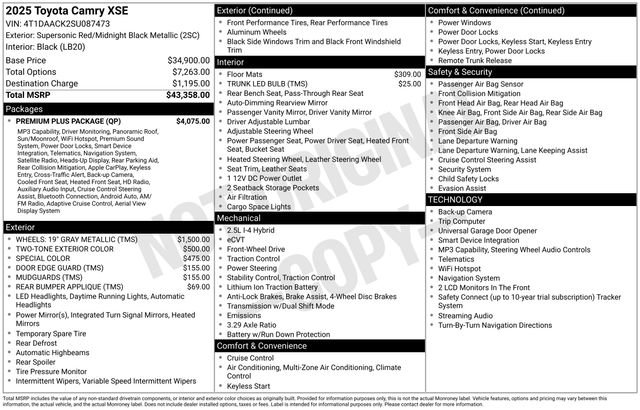 2025 Toyota Camry XSE