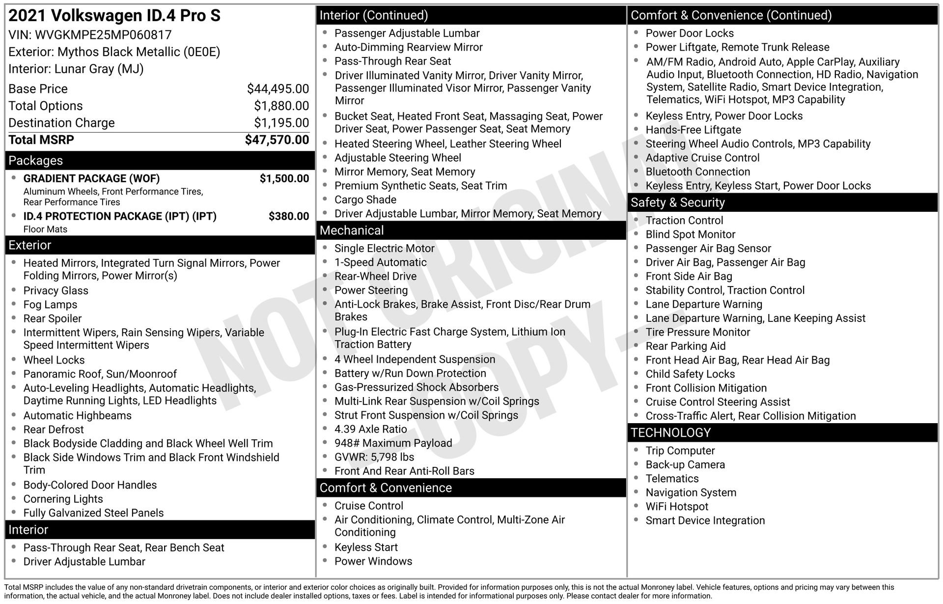 Used 2021 Volkswagen ID.4 Pro S w/ Gradient Package