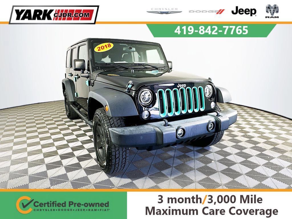 Certified 2018 Jeep Wrangler Unlimited Sport S