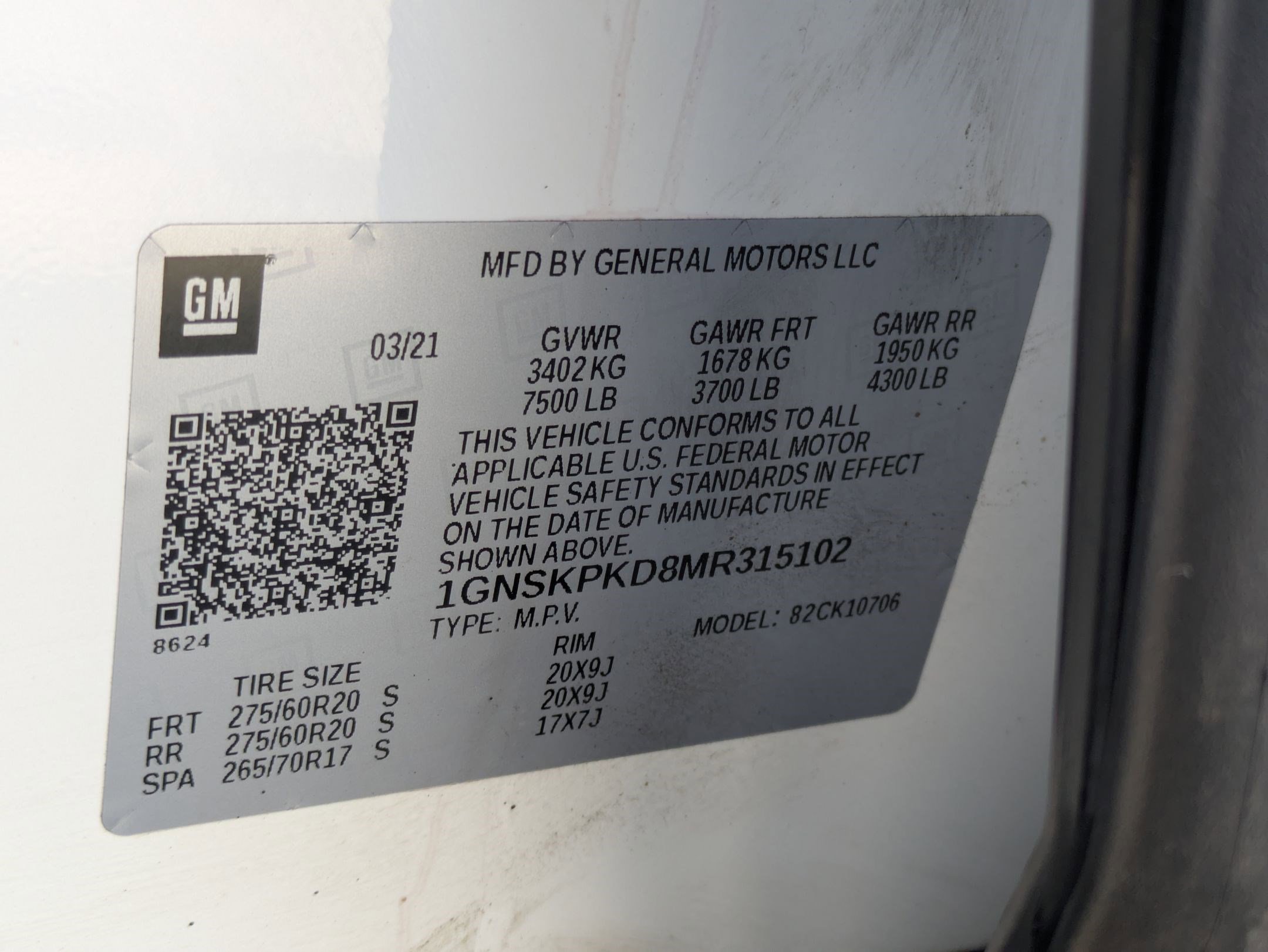 2021 Chevrolet Tahoe Z71