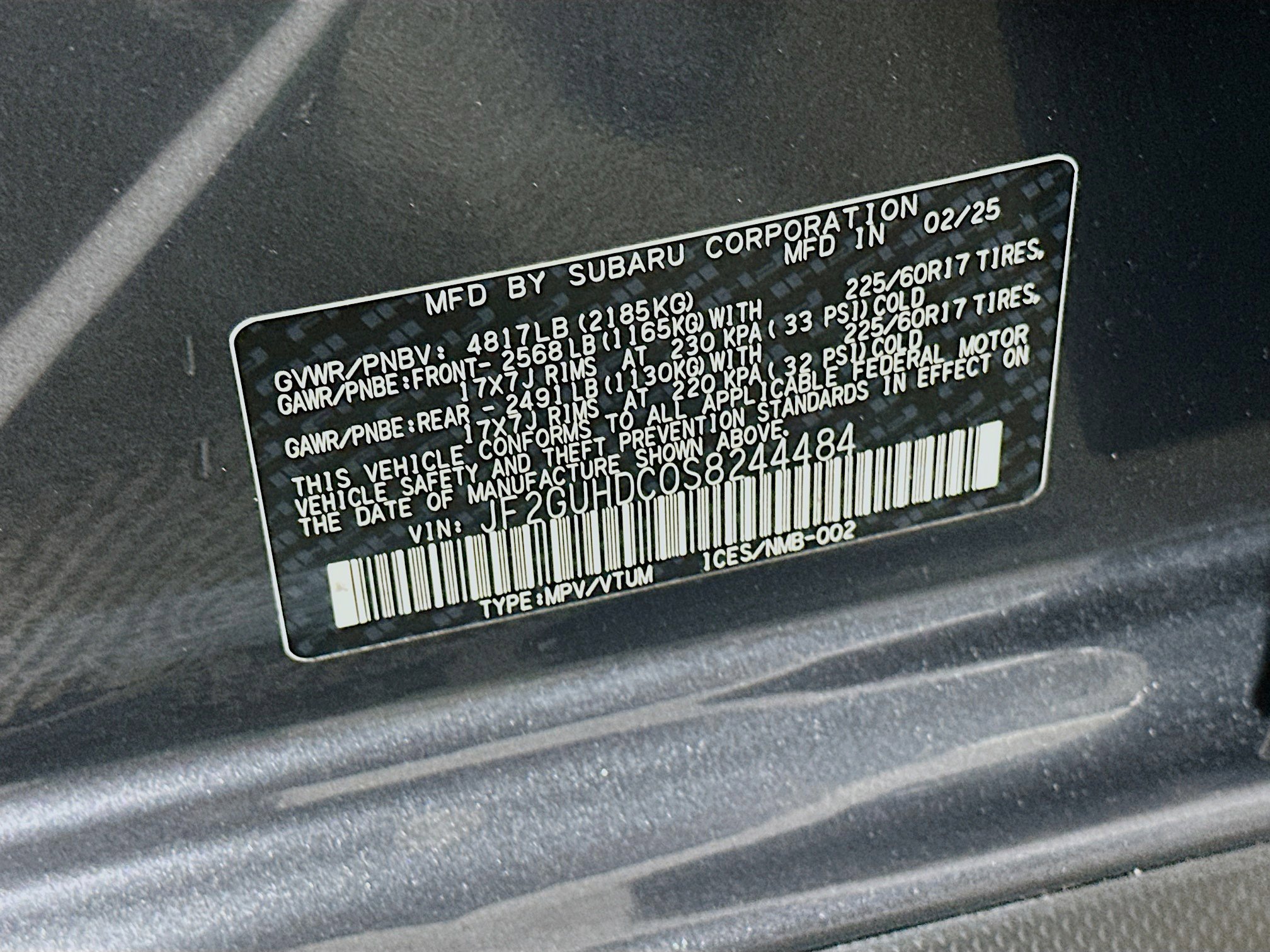 2025 Subaru Crosstrek 2.0i Premium