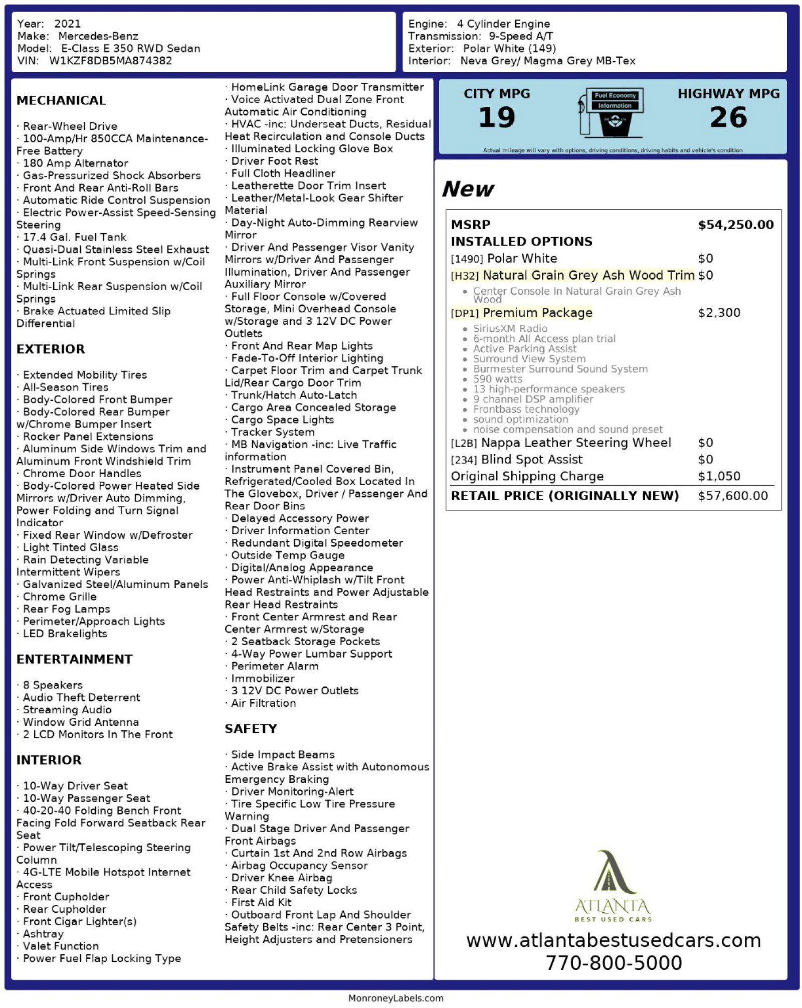 2021 Mercedes-Benz E 350 Sedan