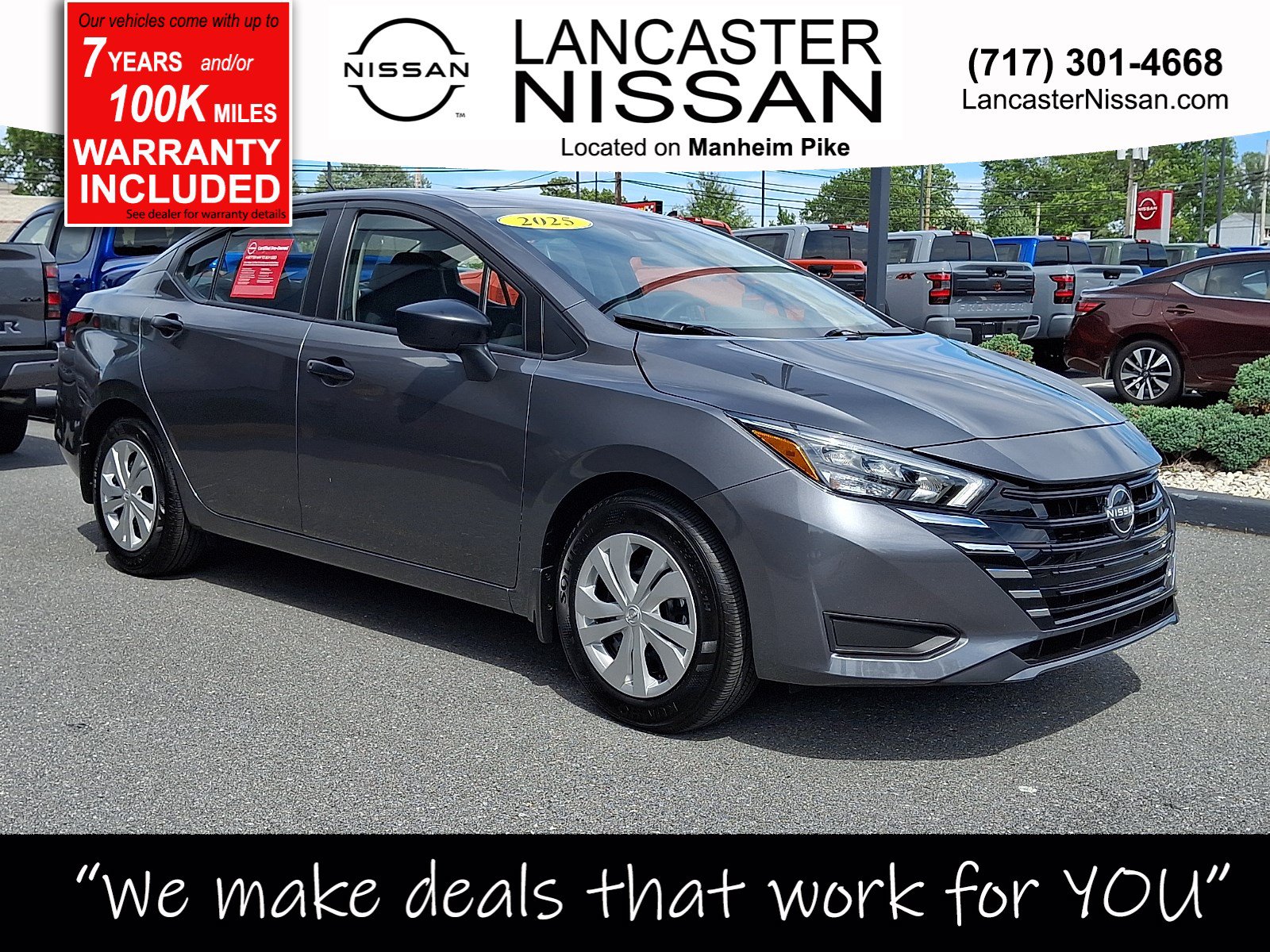 Certified 2025 Nissan Versa S w/ Trunk Package
