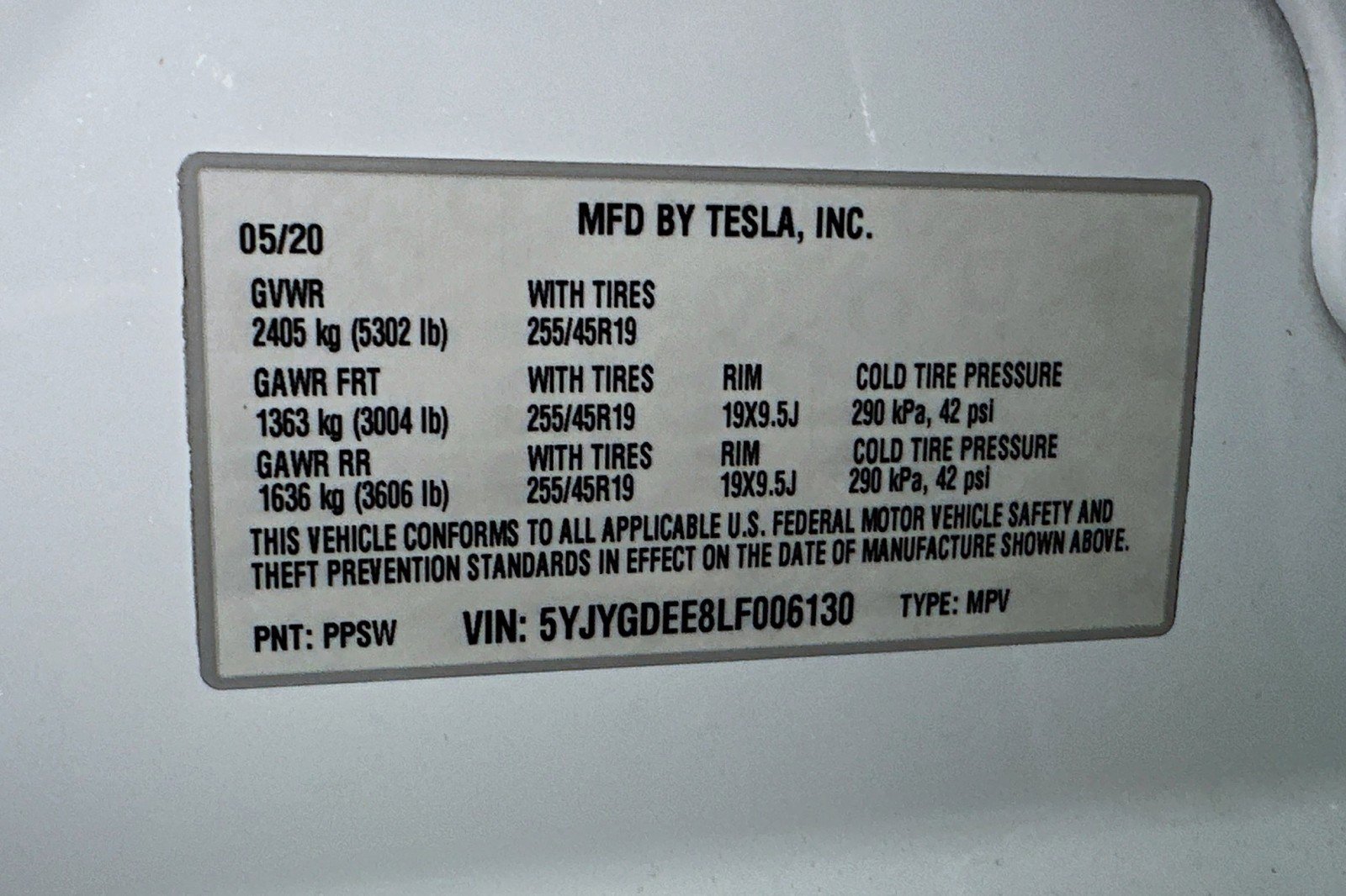 2020 Tesla Model Y Long Range