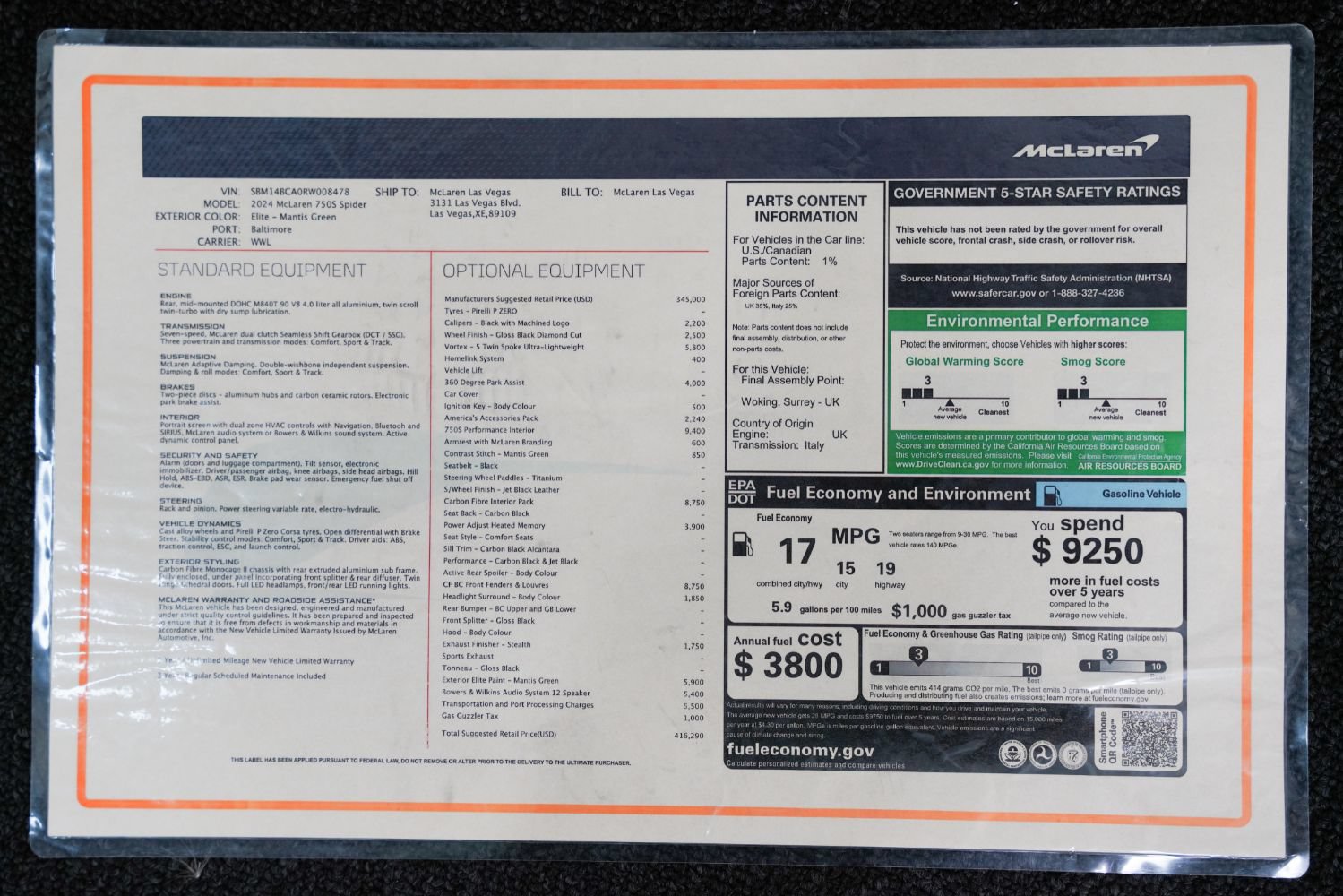 Used 2024 McLaren 750S Spider 3