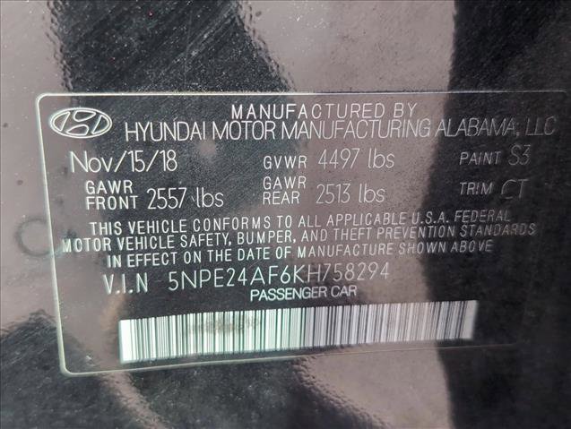 2019 Hyundai Sonata SE