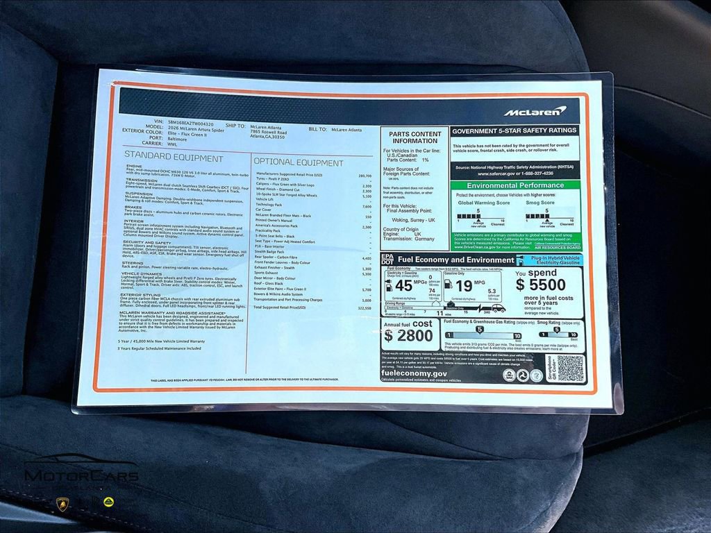 2026 McLaren Artura Spider