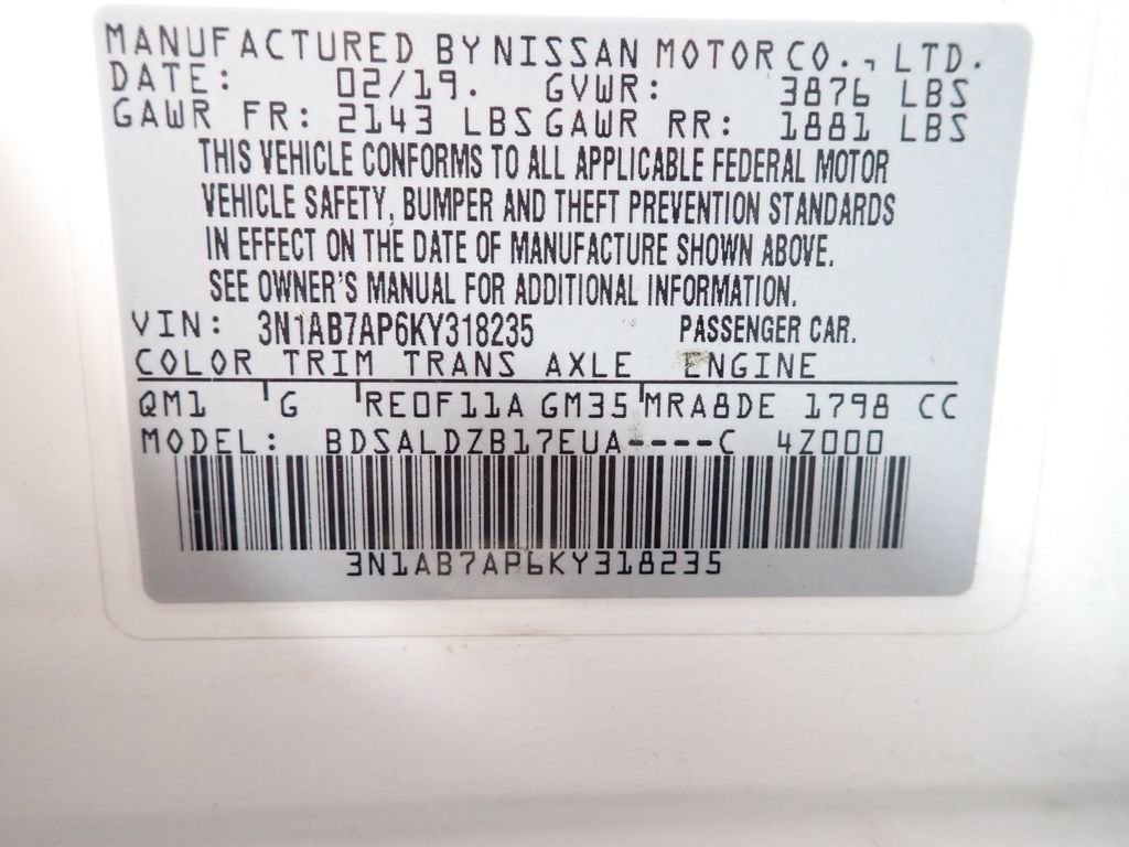 2019 Nissan Sentra SV