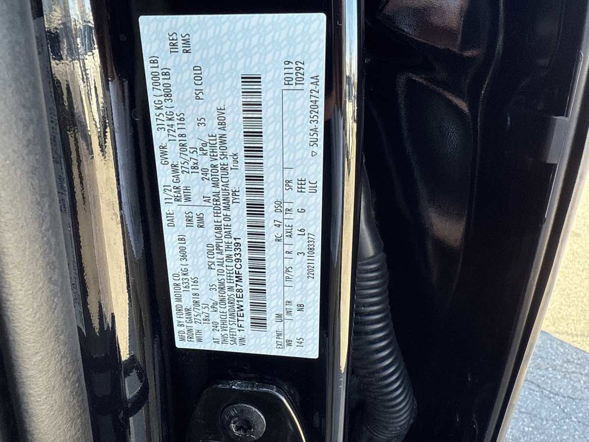 2021 Ford F150 Tremor