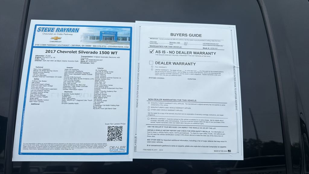 2017 Chevrolet Silverado 1500 W/T