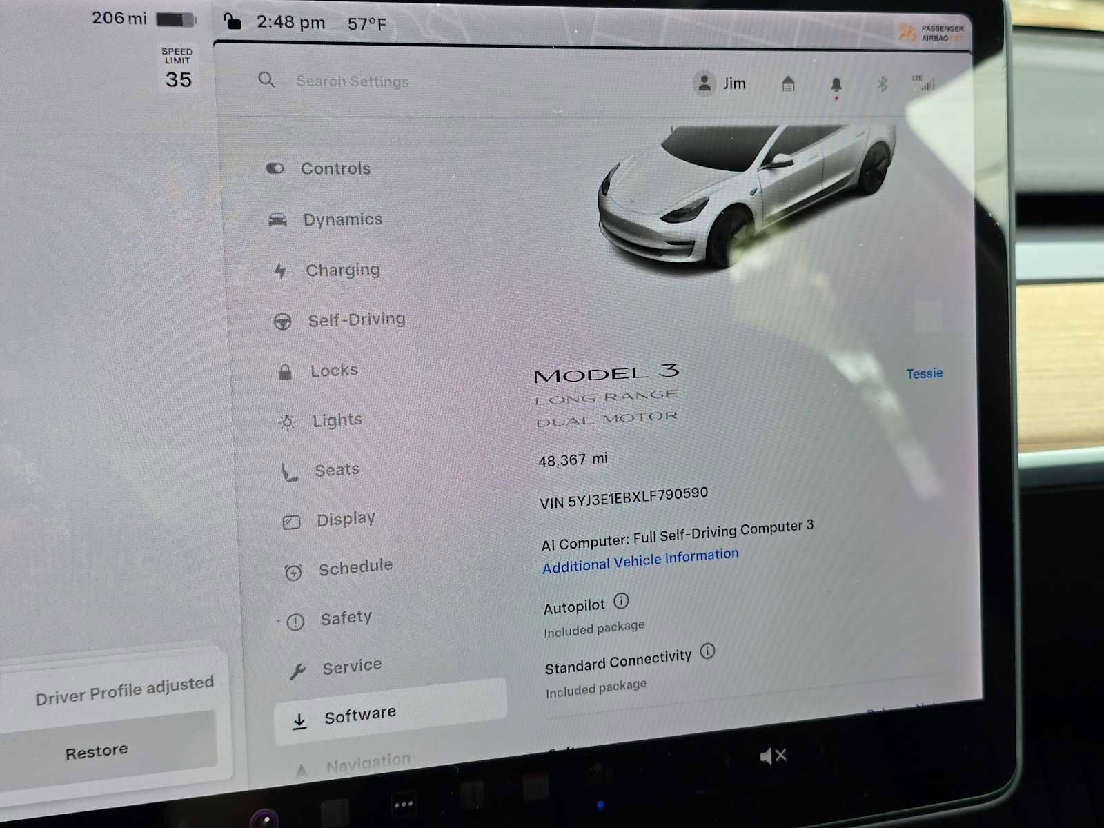 2020 Tesla Model 3 Long Range