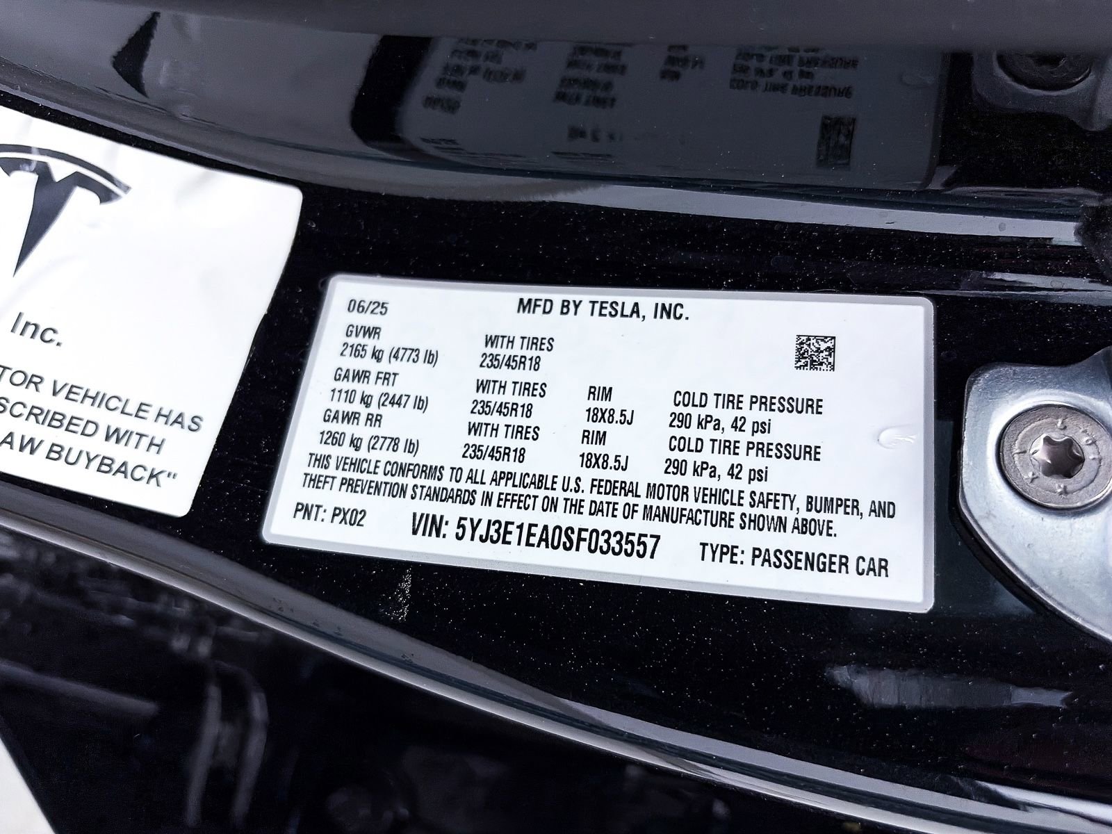 2025 Tesla Model 3 Long Range