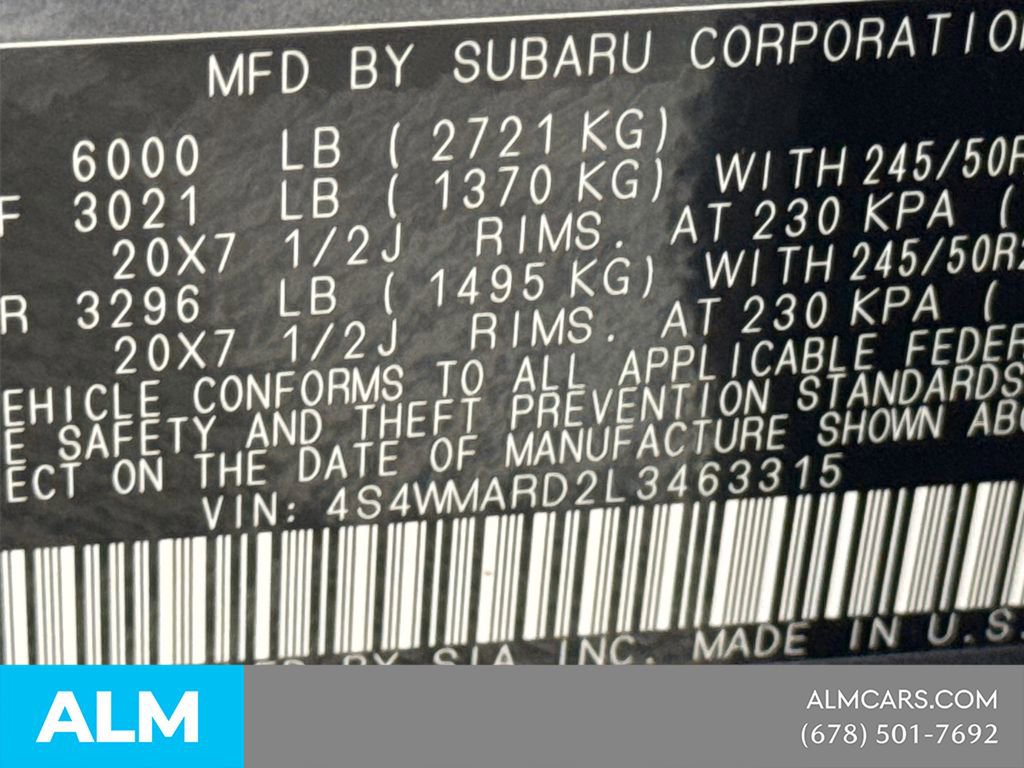 2020 Subaru Ascent Touring