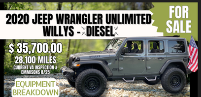 Used 2020 Jeep Wrangler Unlimited Sport