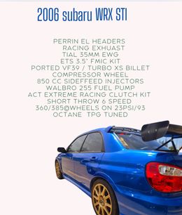 Used 2006 Subaru Impreza WRX STI w/ Popular Equipment Group 2B