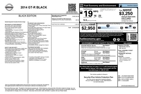 Used 2014 Nissan GT-R Black Edition image 2
