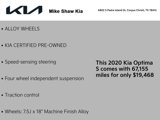 Certified 2020 Kia Optima S image 3