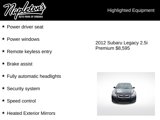 Used 2012 Subaru Legacy 2.5i Premium w/ All-Weather Pkg image 3