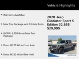 Certified 2020 Jeep Gladiator Sport w/ Quick Order Package 24S image 5