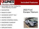 Certified 2022 Ford Escape Titanium w/ Class II Trailer Tow Package image 2