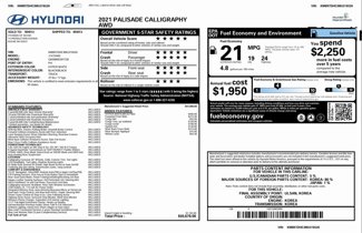 Used 2021 Hyundai Palisade Calligraphy image 1