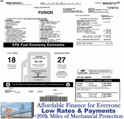 Used 2011 Ford Fusion Sport w/ 401A Rapid Spec Order Code image 1