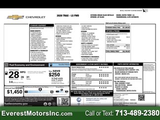 Used 2020 Chevrolet Trax LS w/ Tint and Cruise Package image 1