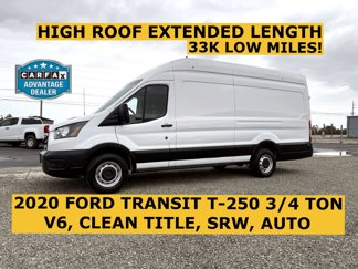 Used 2020 Ford Transit 250 148 High Roof Extended w/ Load Area Protection Package image 1