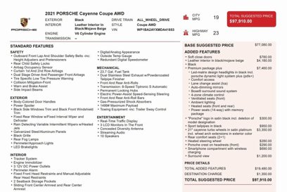 Used 2021 Porsche Cayenne Coupe