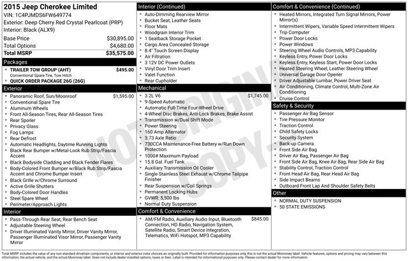 Used 2015 Jeep Cherokee Limited w/ Trailer Tow Group