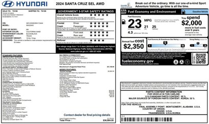 Used 2024 Hyundai Santa Cruz SEL w/ Activity Package