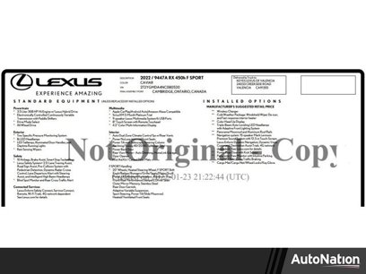 Certified 2022 Lexus RX 450h F Sport