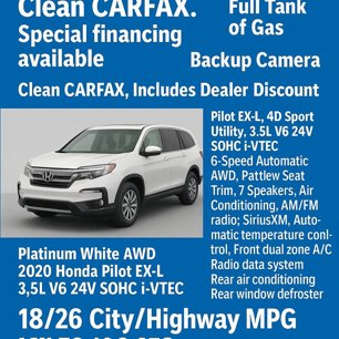 Used 2020 Honda Pilot EX-L