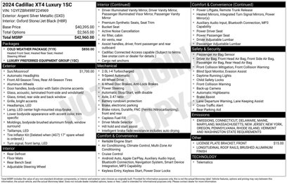 New 2024 Cadillac XT4 Luxury w/ Cold Weather Package