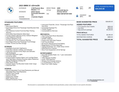 Used 2023 BMW X1 xDrive28i w/ Premium Package