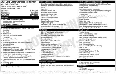 New 2025 Jeep Grand Cherokee Summit w/ High Altitude Package