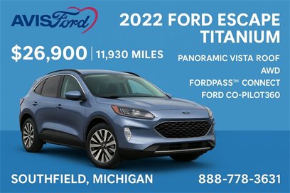 Used 2022 Ford Escape Titanium w/ Class II Trailer Tow Package