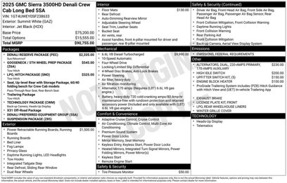 New 2025 GMC Sierra 3500 Denali w/ Denali Reserve Package