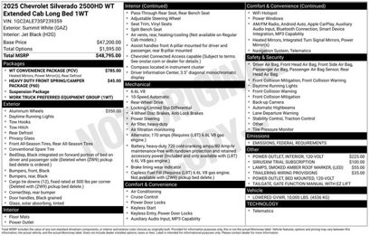 Used 2025 Chevrolet Silverado 2500 W/T w/ WT Convenience Package