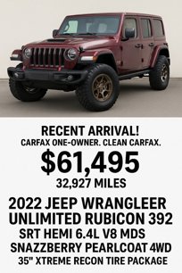 Used 2022 Jeep Wrangler Unlimited Rubicon w/ Xtreme Recon 35" Tire Package
