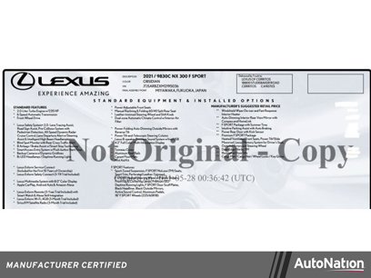 Certified 2021 Lexus NX 300 F Sport w/ F Sport Premium Package